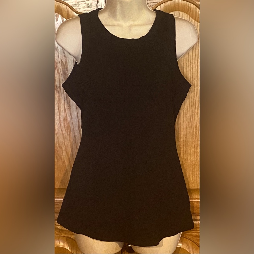 Black high neck tank top, Sz. Lg., worn one time